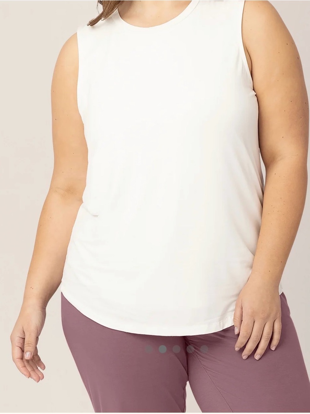 NWOT Kindred Bravely White Bamboo Nursing and Maternity Tank